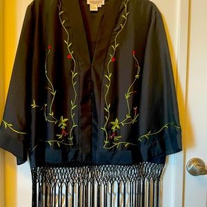 Black silk vintage due per due swing jac.